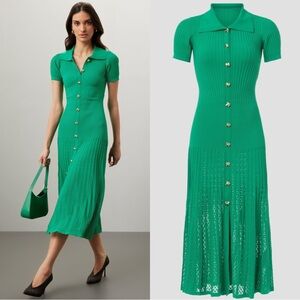 Sandro Green Midi Dress